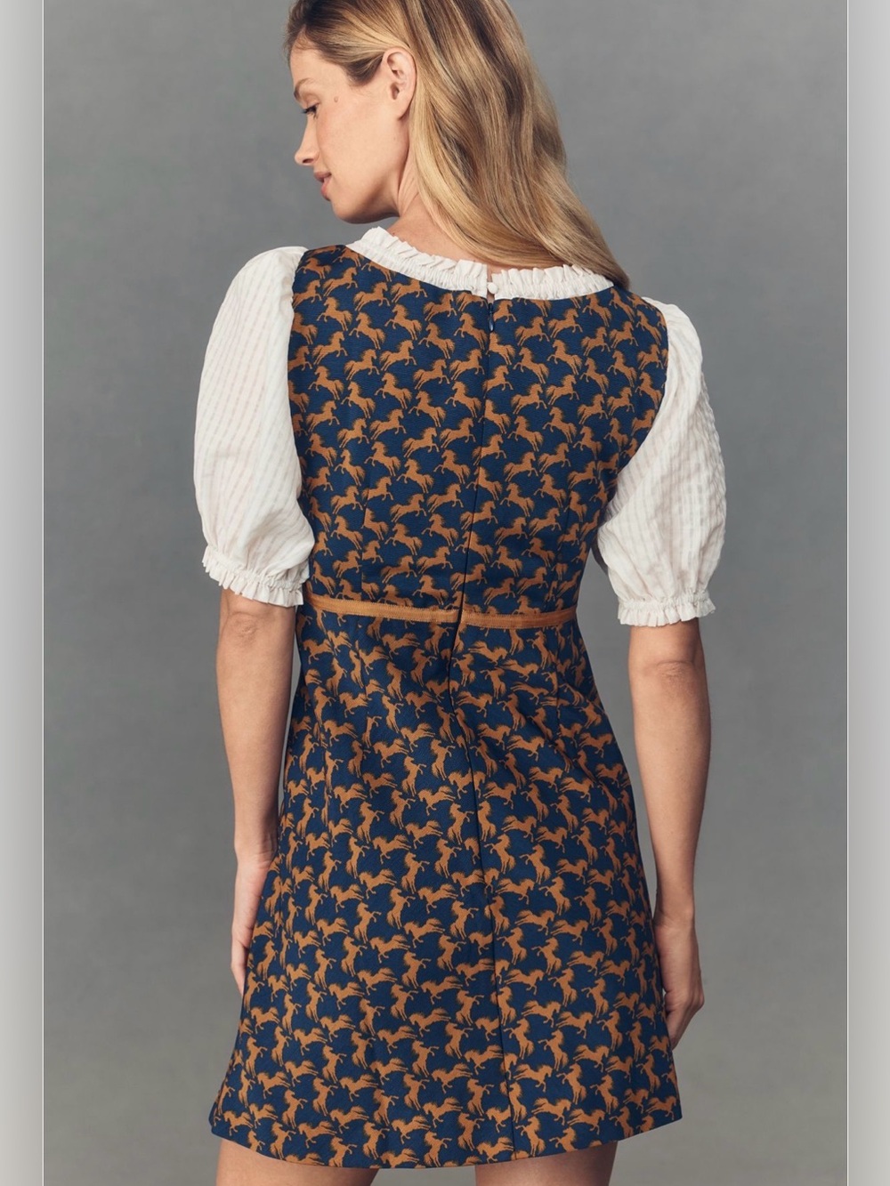 NWT Anthropologie Maeve Puff-Sleeve Twofer Mini Dress size Medium - Picture 3 of 7